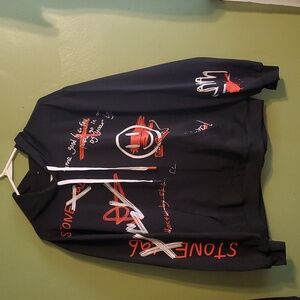 Manfinity EMRG Plus Letter Graphic Drawstring Hoodie